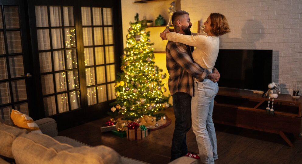 Couple enjoying the holidays