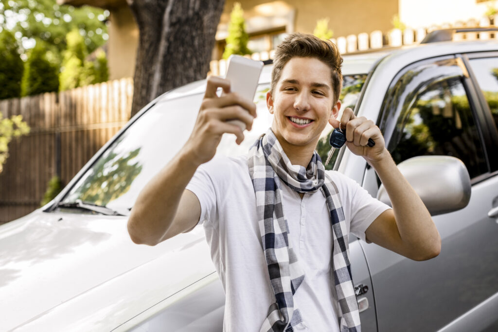 Teen showing off material wealth