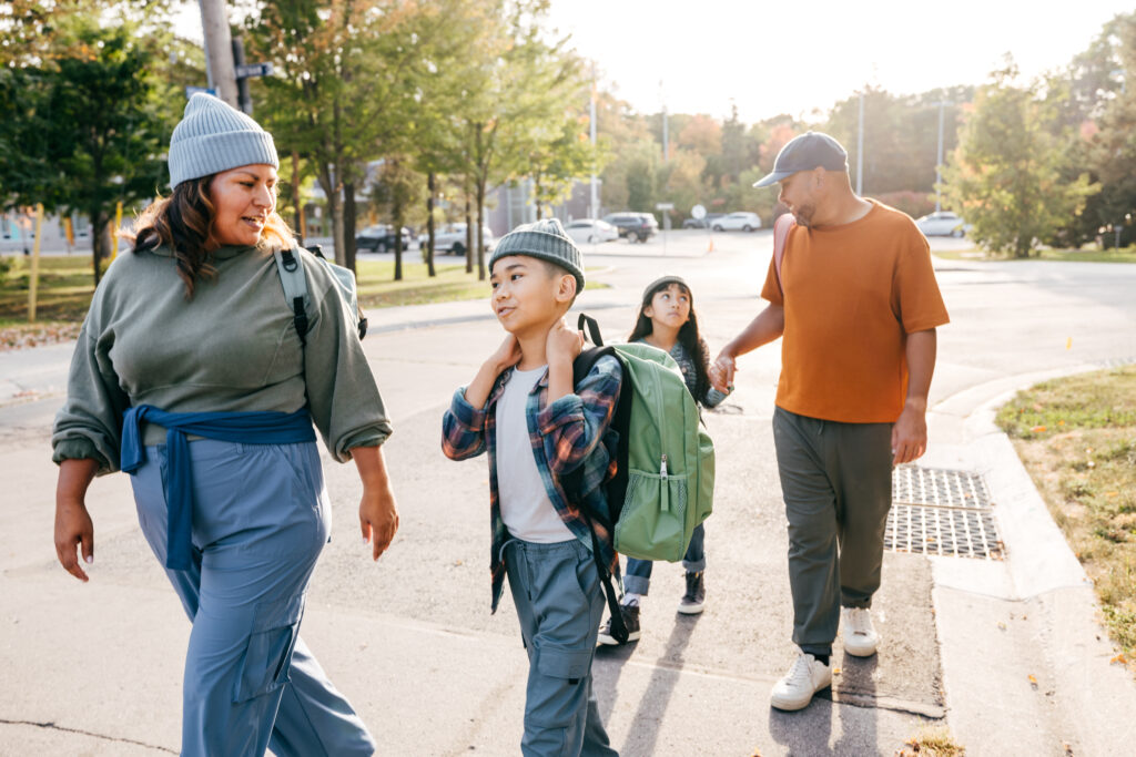 Parents helping kids transition back to school