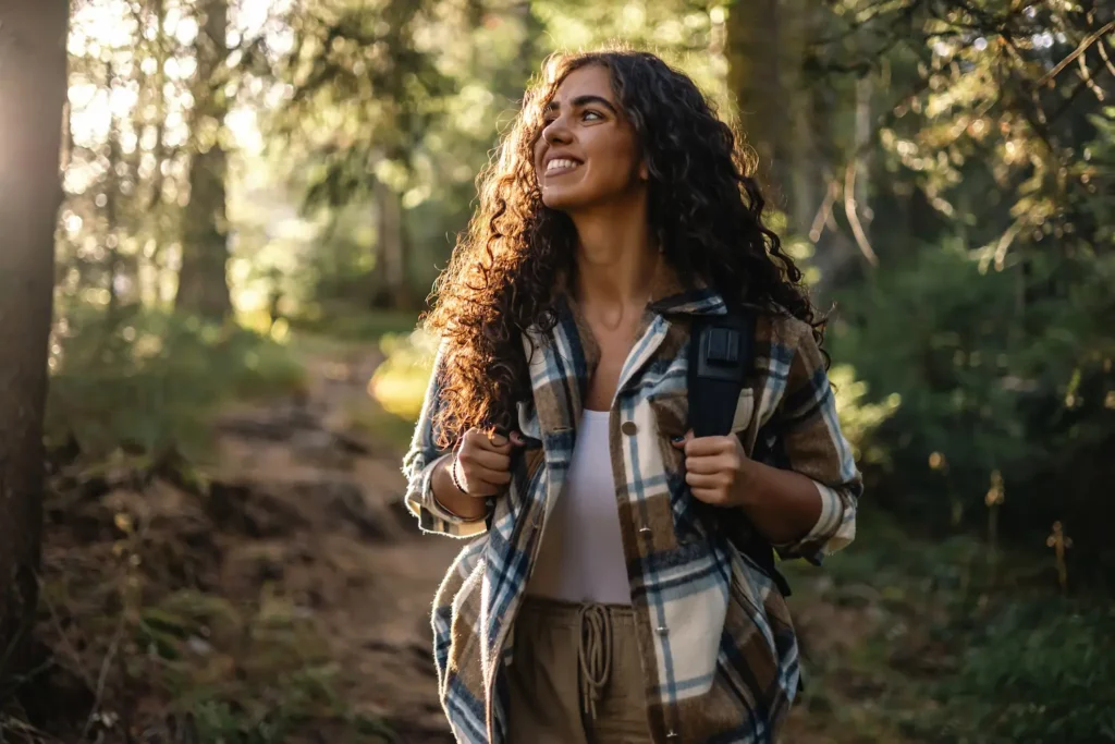 A content single woman who shows sign that she is ready to date again.
